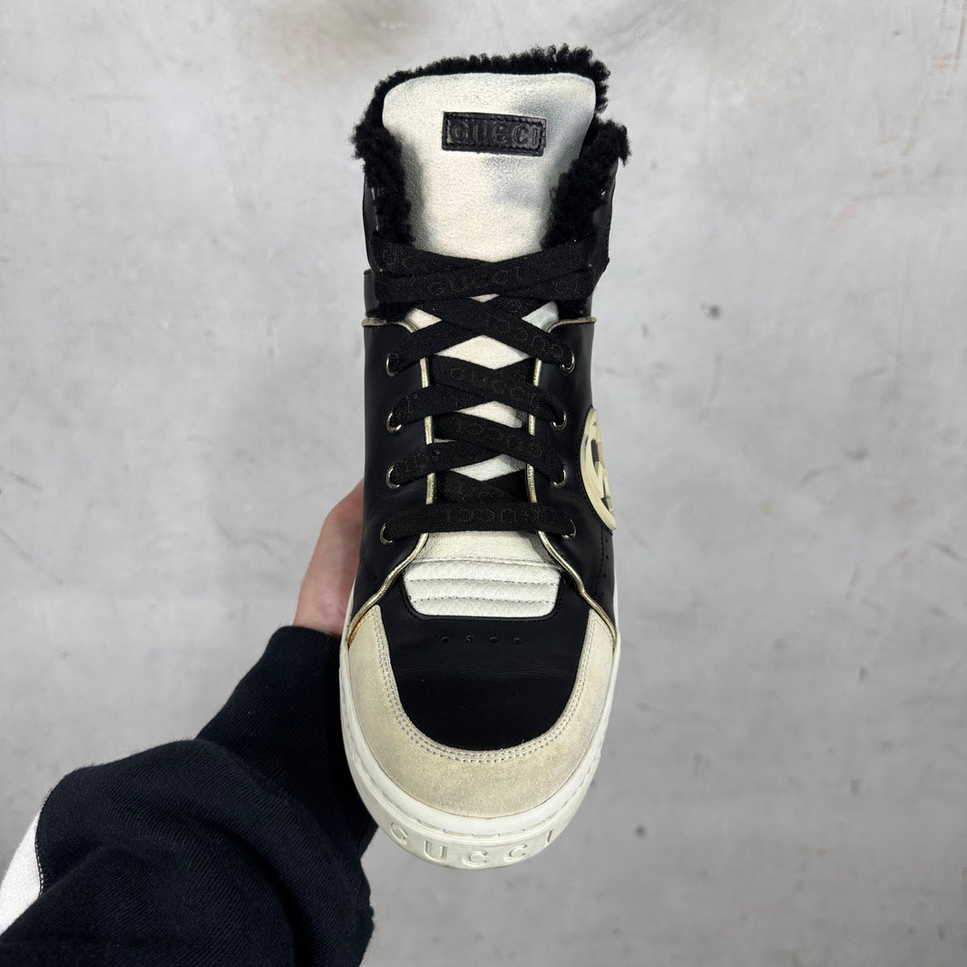 Gucci Shearling Lined Pelle Gomma Sneakers