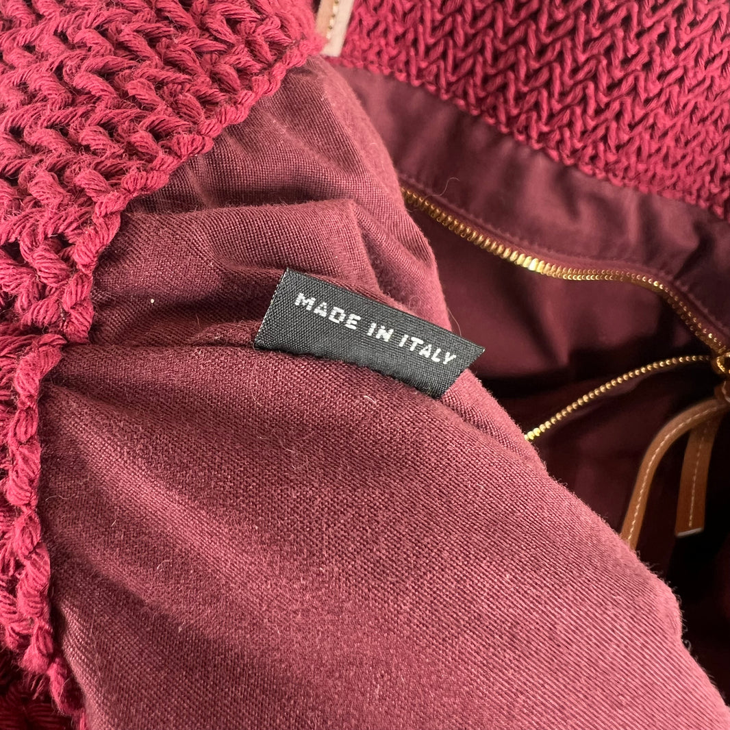 Miu Miu Raffia Woven Tote Bag