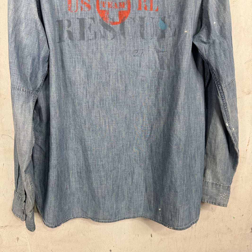 Ralph Lauren Stencil Print Chambray Shirt