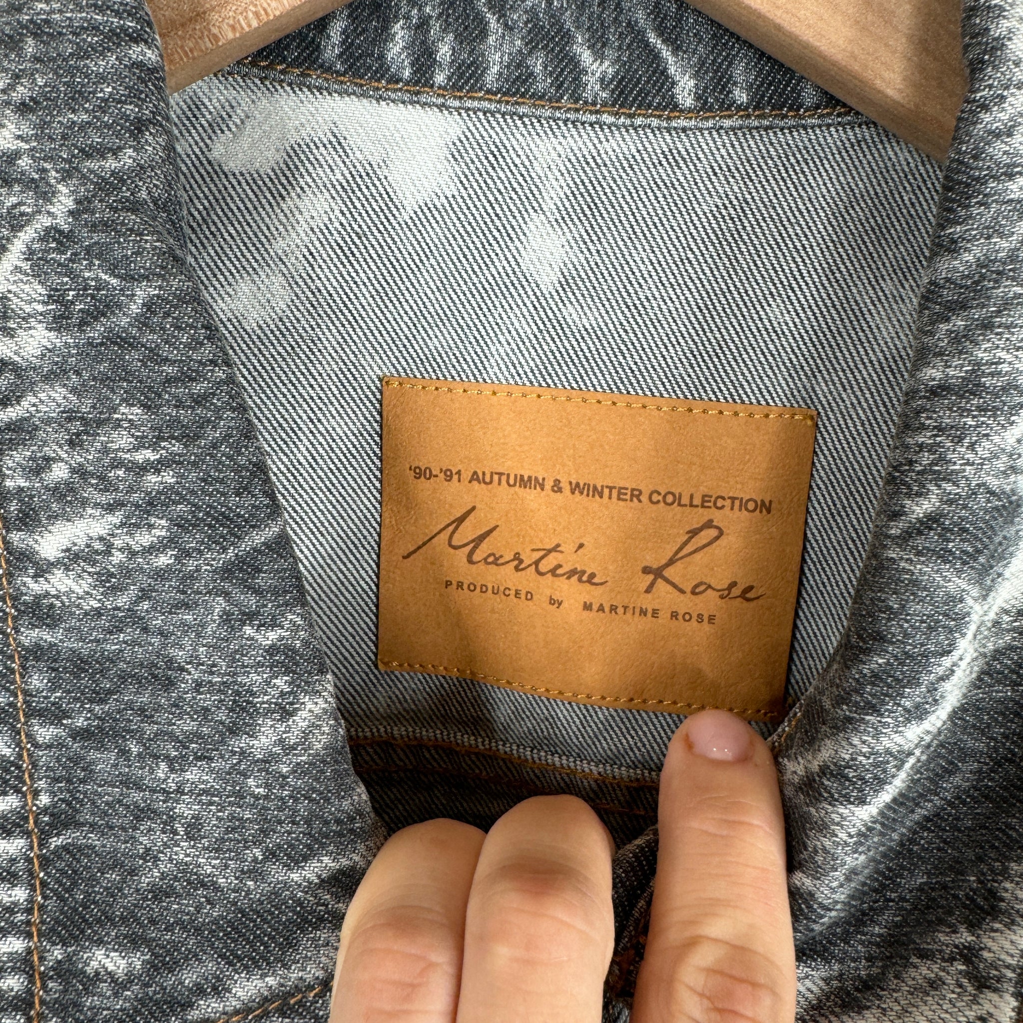 MARTINE ROSE 21SS ACID WASH DENIM JKT XL