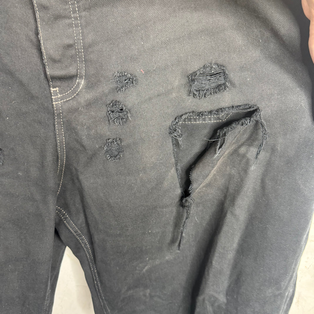 Balenciaga Distressed Black Baggy Jeans