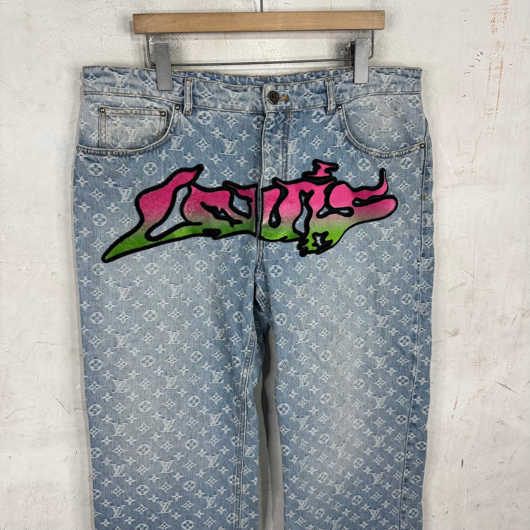 Louis Vuitton Monogram Grafitti Jeans