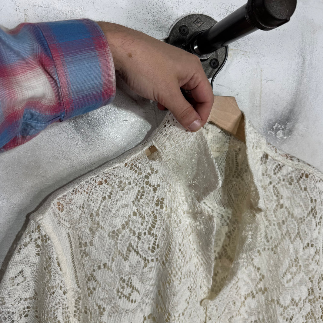 Bode Cream Lace Shirt
