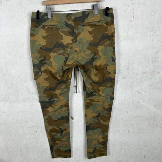 Greg Lauren Camouflage Green Cargo Pants