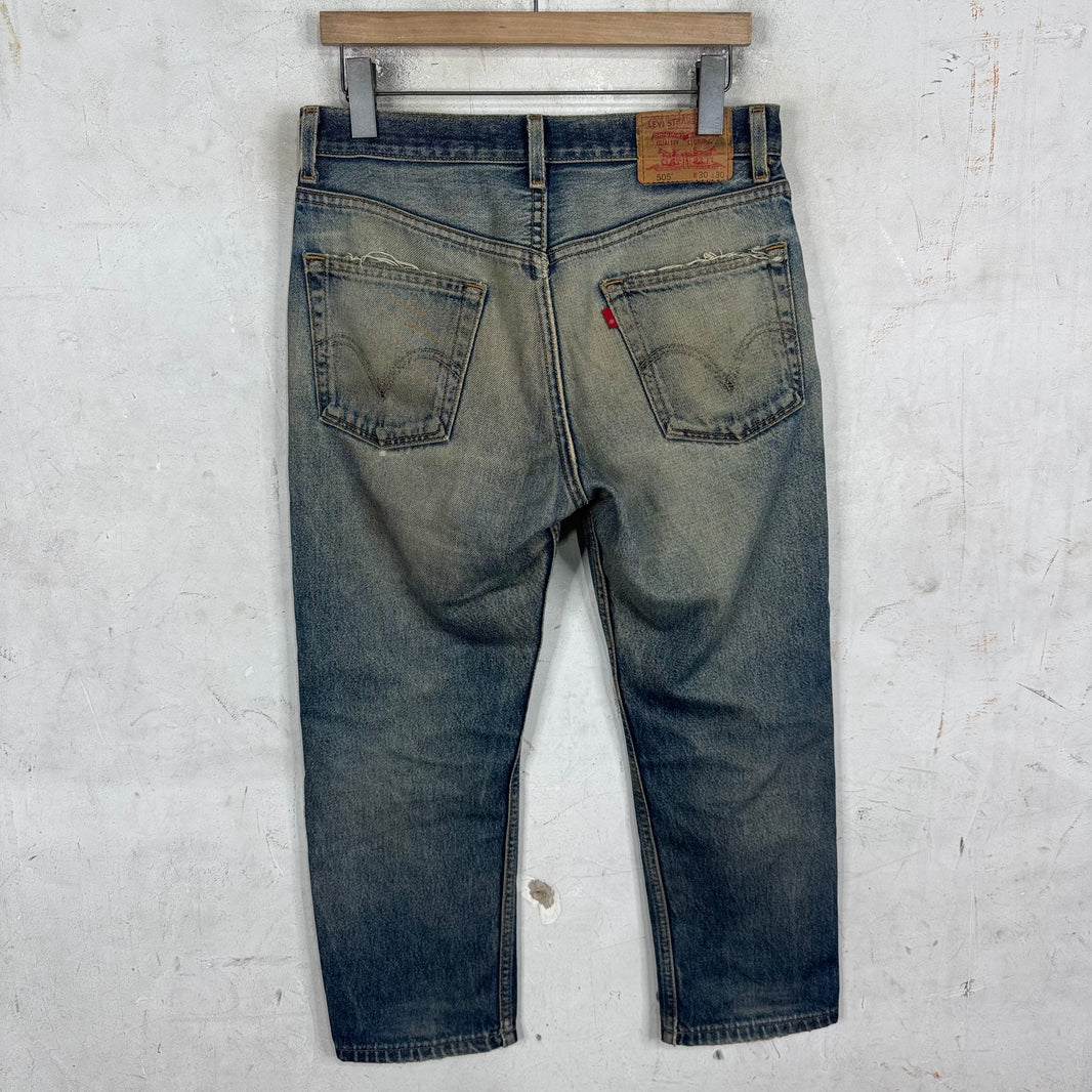 Vintage Levis 505 Distressed Repaired Jeans