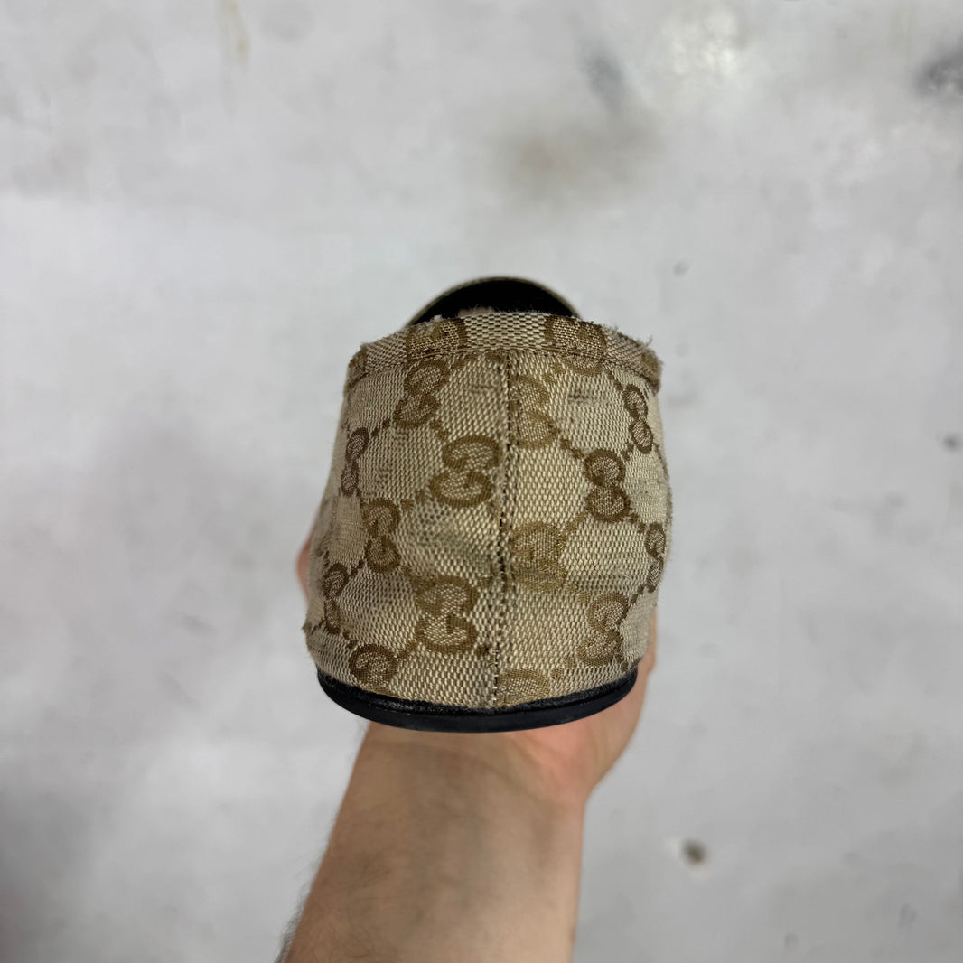 Gucci Canvas Monogram Raggazo Mules