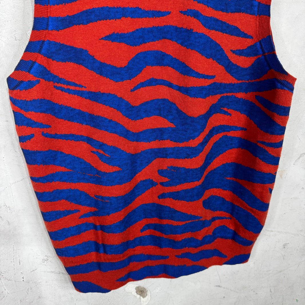 Stussy Red/Blue Tiger Sweater Vest