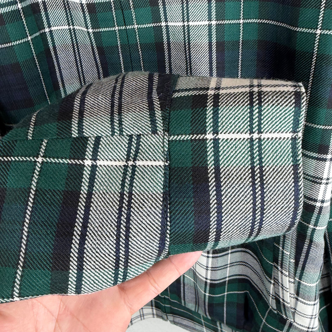 Noah Green Plaid Zip Jacket