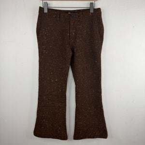 Junya Watanabe Brown Flared Wool Pants