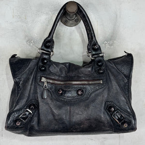 Balenciaga Large Blistered Leather City Bag
