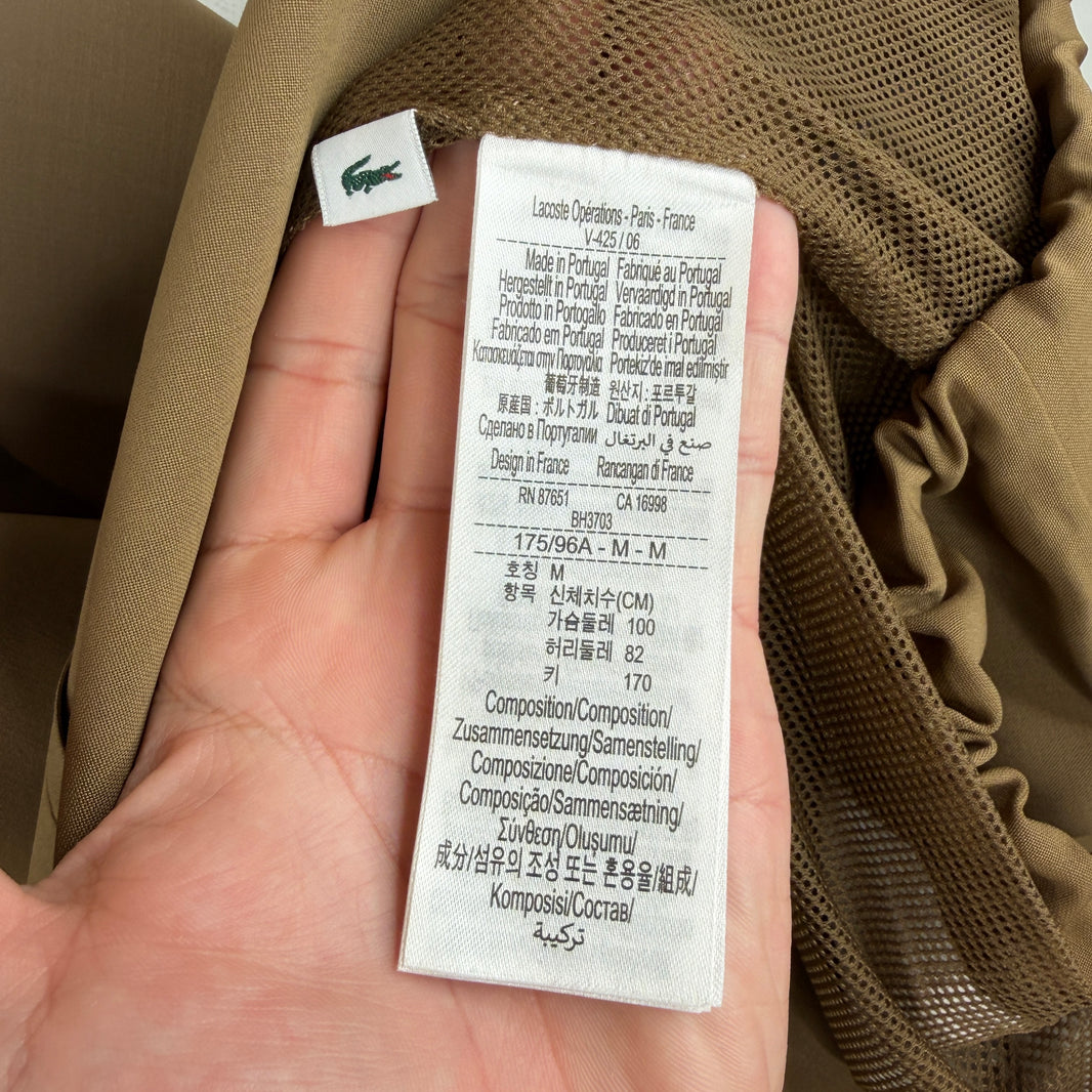 Lacoste Brown Runway Windbreaker Jacket