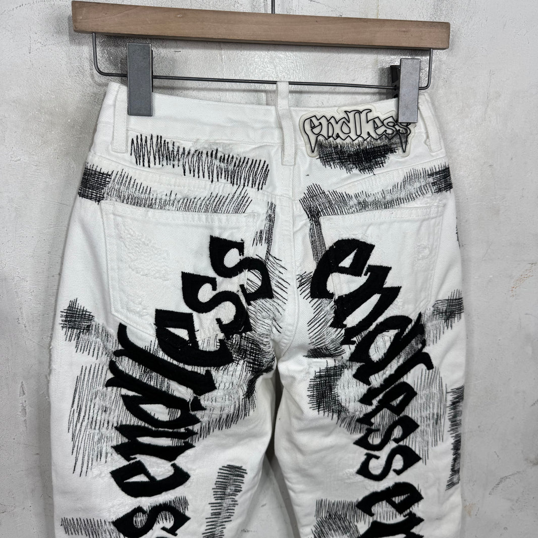 Endless Denim White Boro Jeans