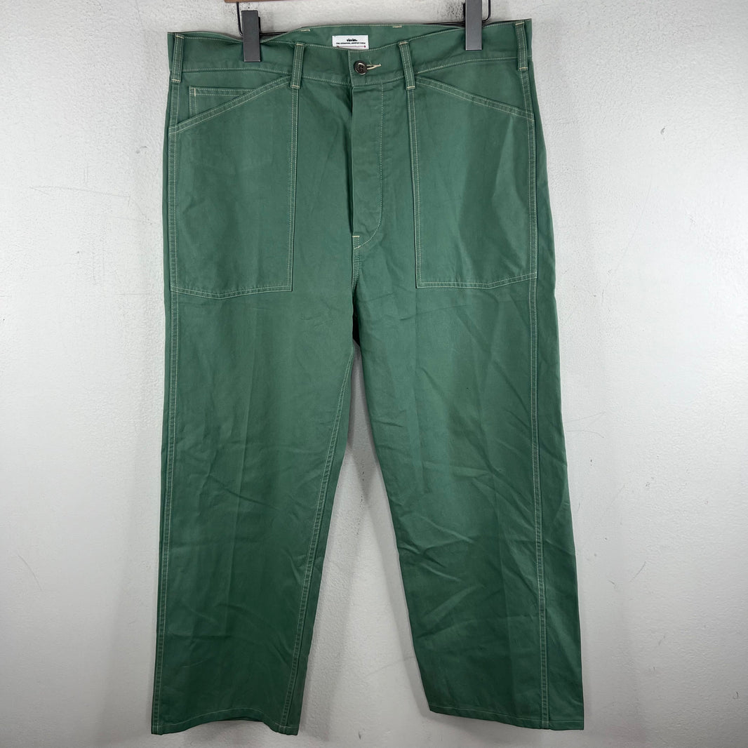 Visvim Green Buckle Back Trousers