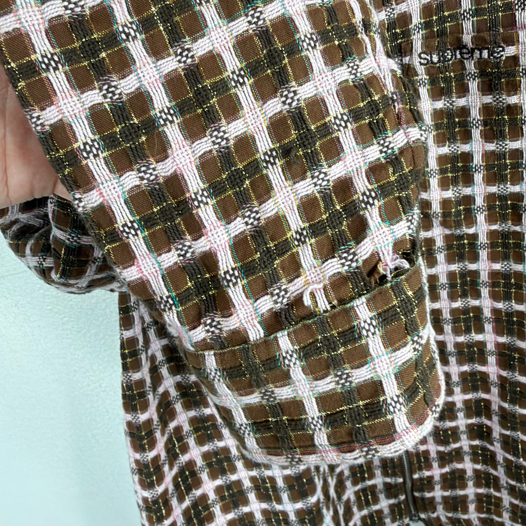 Supreme Brown/Pink Tweed Zip Jacket