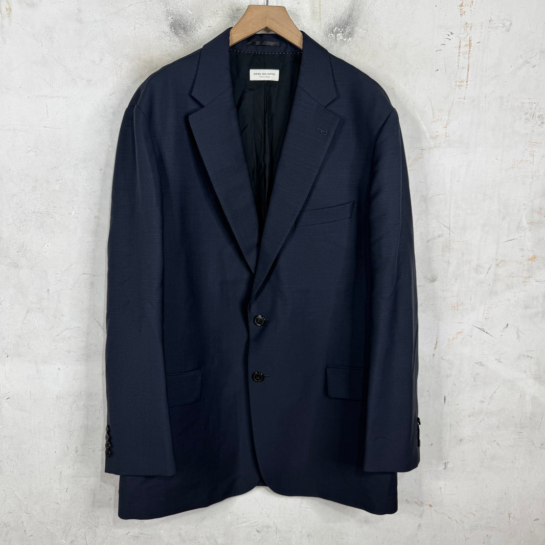 Dries Van Noten Navy Blazer Jacket