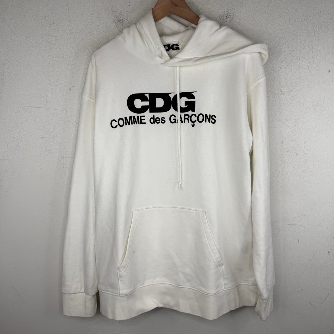 CDG White Logo Hoodie