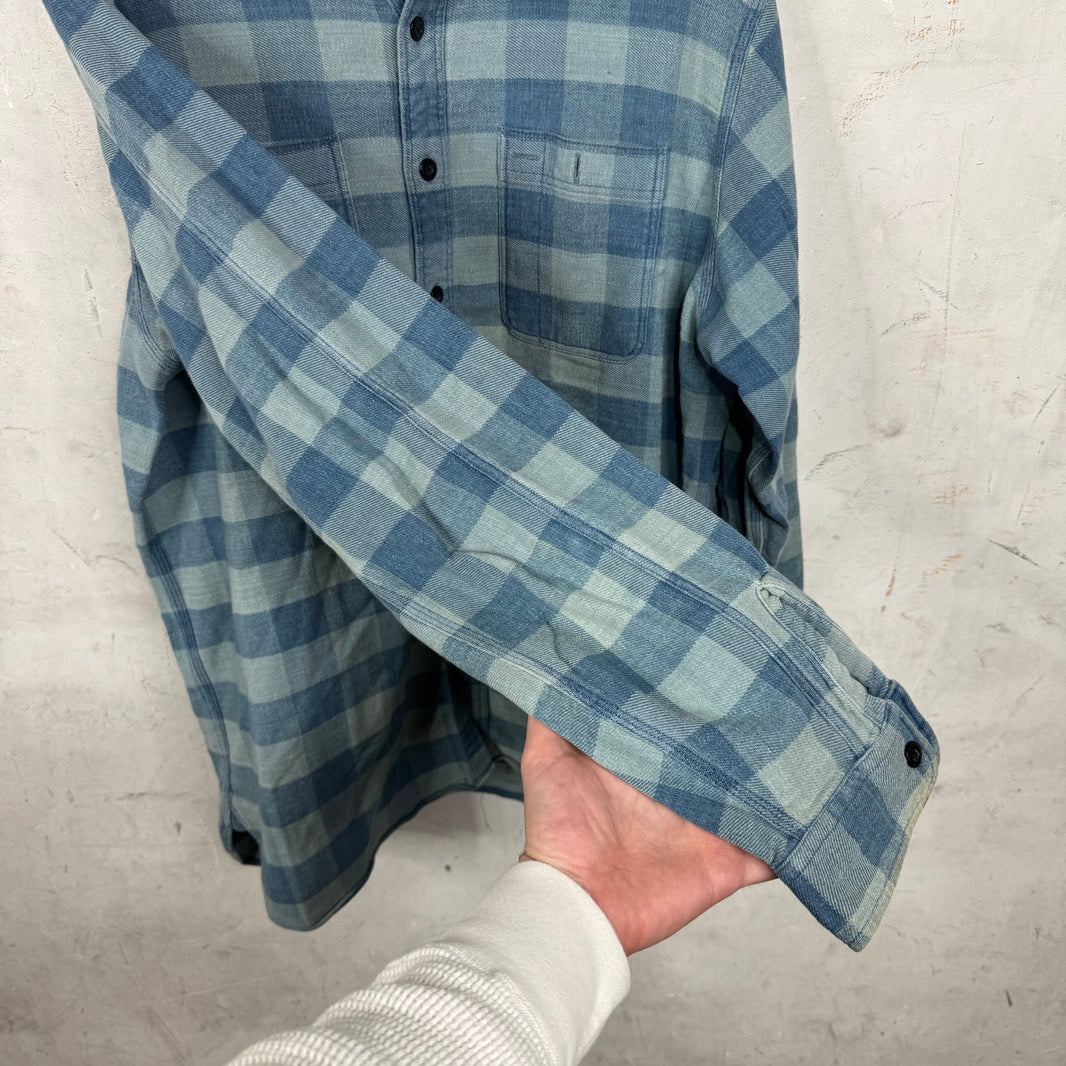 RRL Light Blue Plaid Flannel