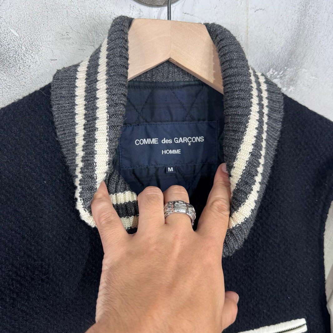 CDG Homme Long Varsity Wool Jacket