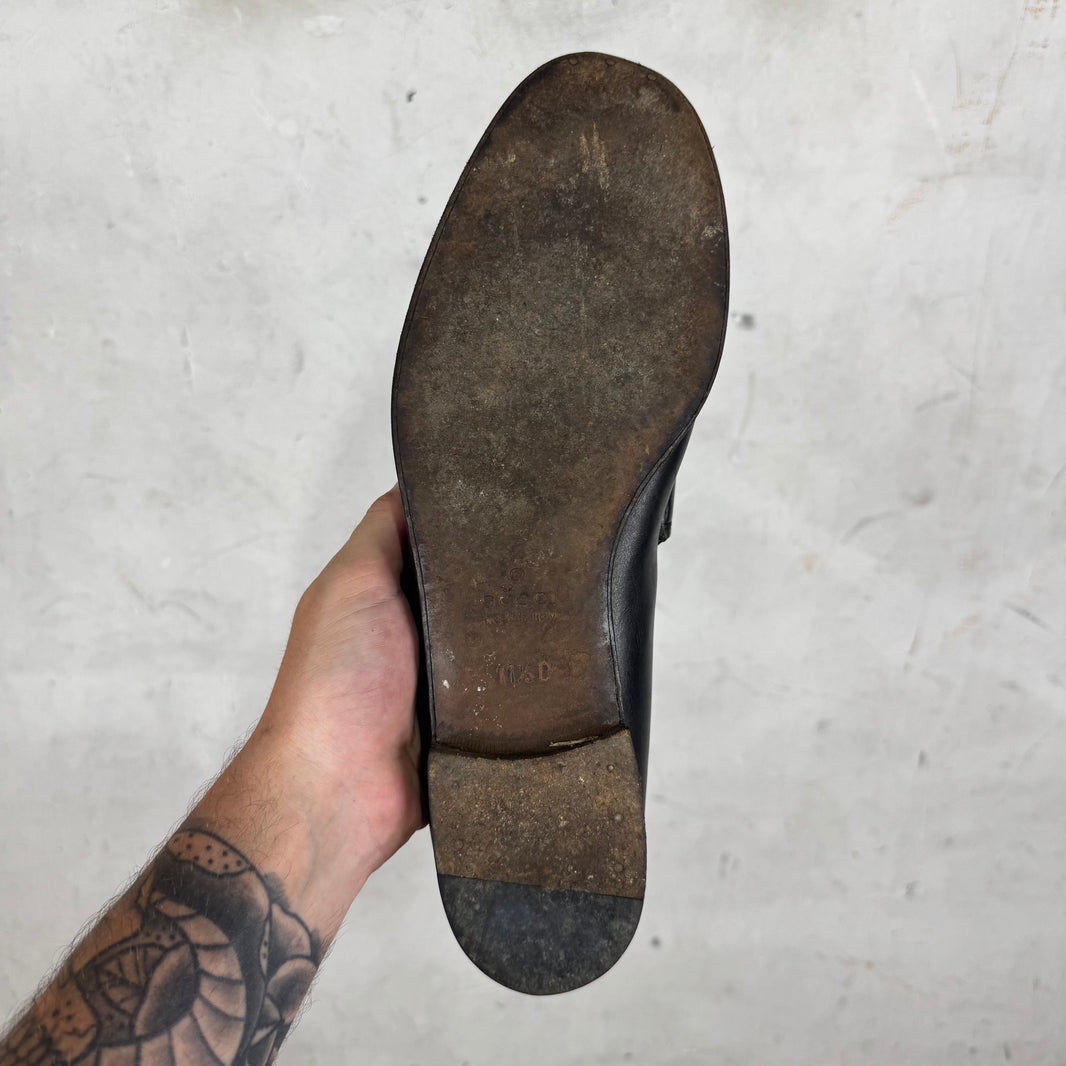 Gucci Leather Horse Bit Loafers