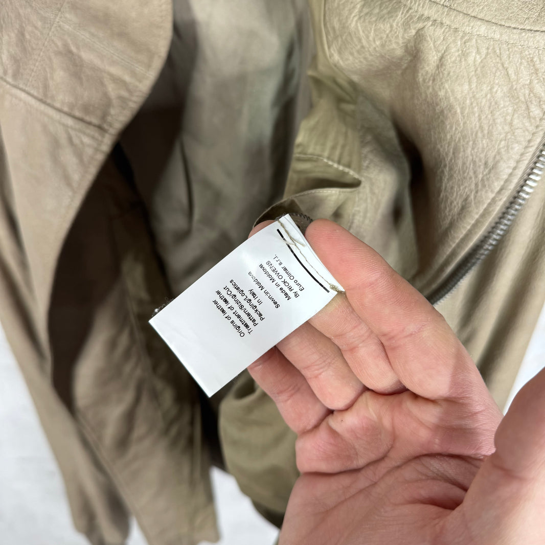 Rick Owens Leather Scuba Zip Jacket