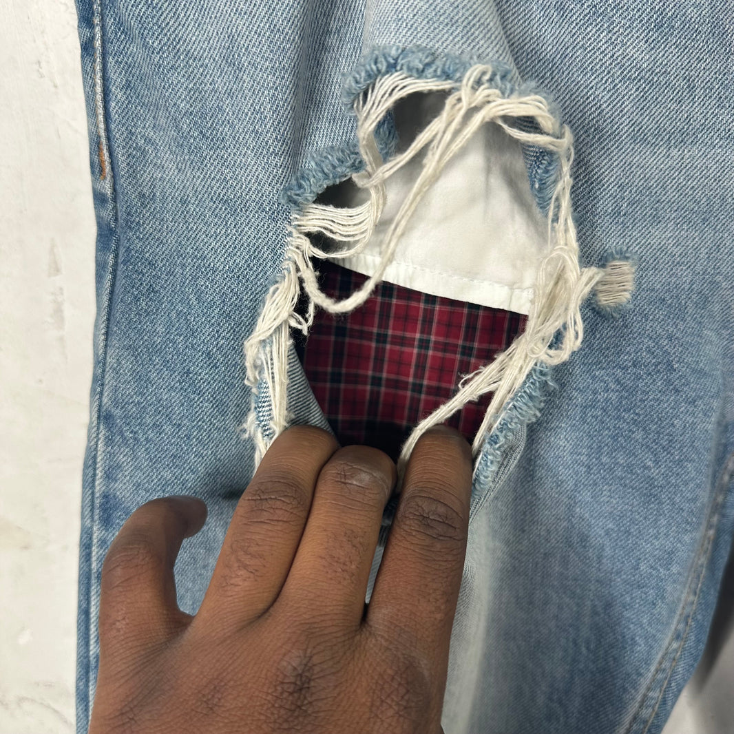 Balenciaga Blue Boxer Distressed Jeans