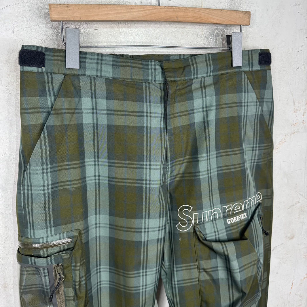 Supreme Green Plaid Gore-tex Pants