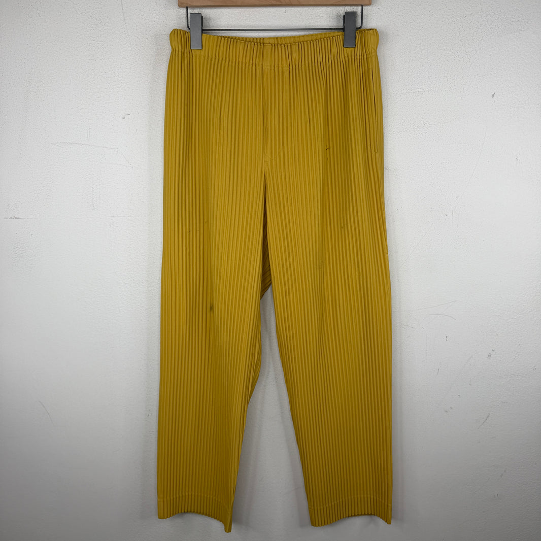 Issey Miyake Yellow Pleated Pants