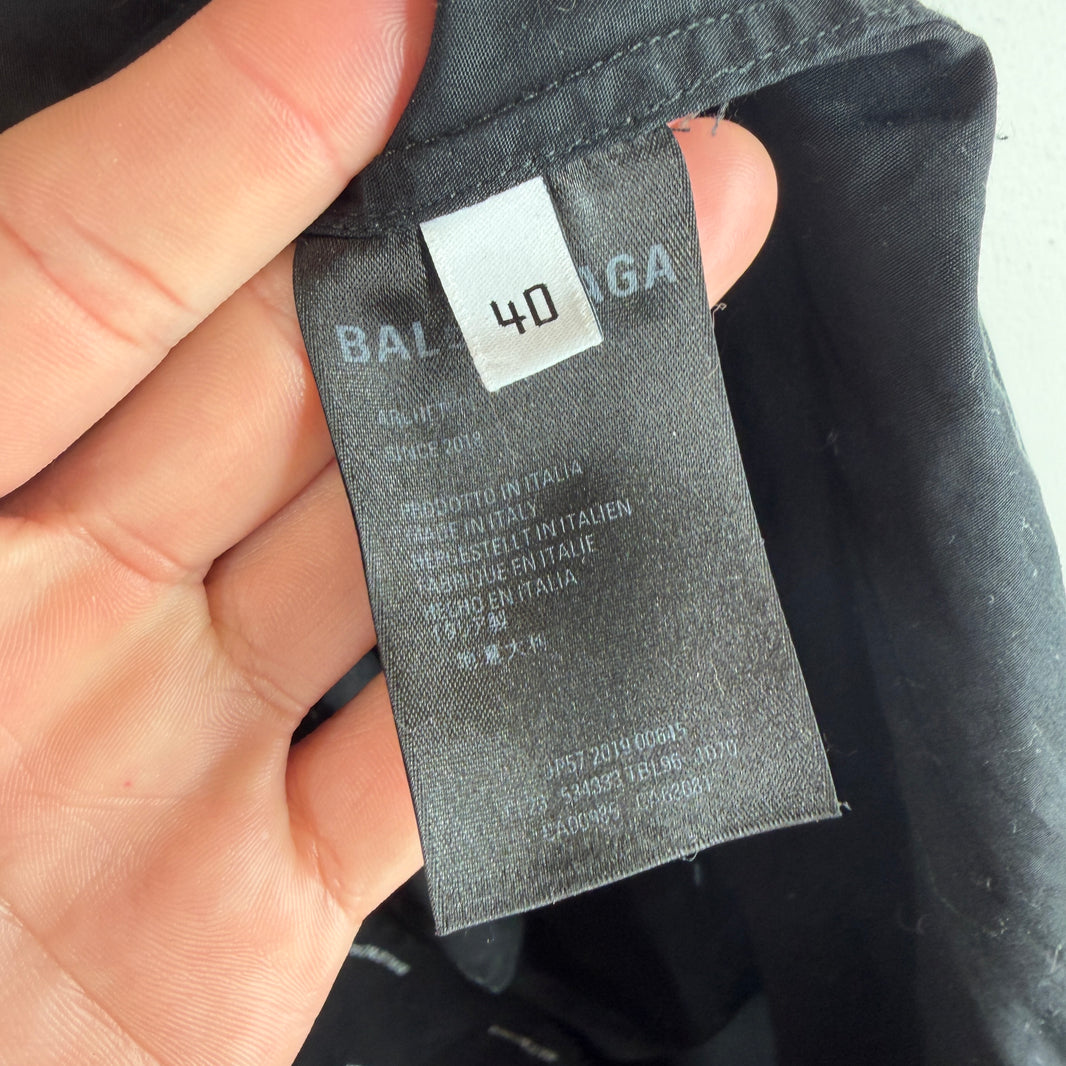 Balenciaga AOP Logo Button Up LS Shirt