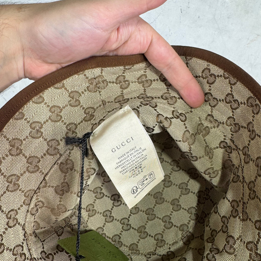 Gucci Reversible Canvas Monogram Bucket Hat