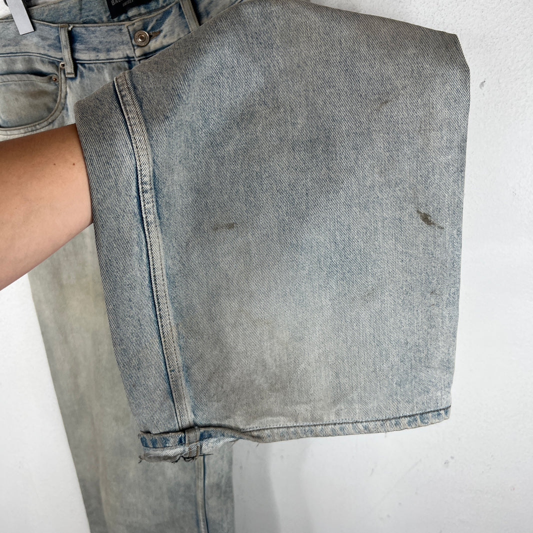 Balenciaga Size Sticker Baggy Denim Jeans
