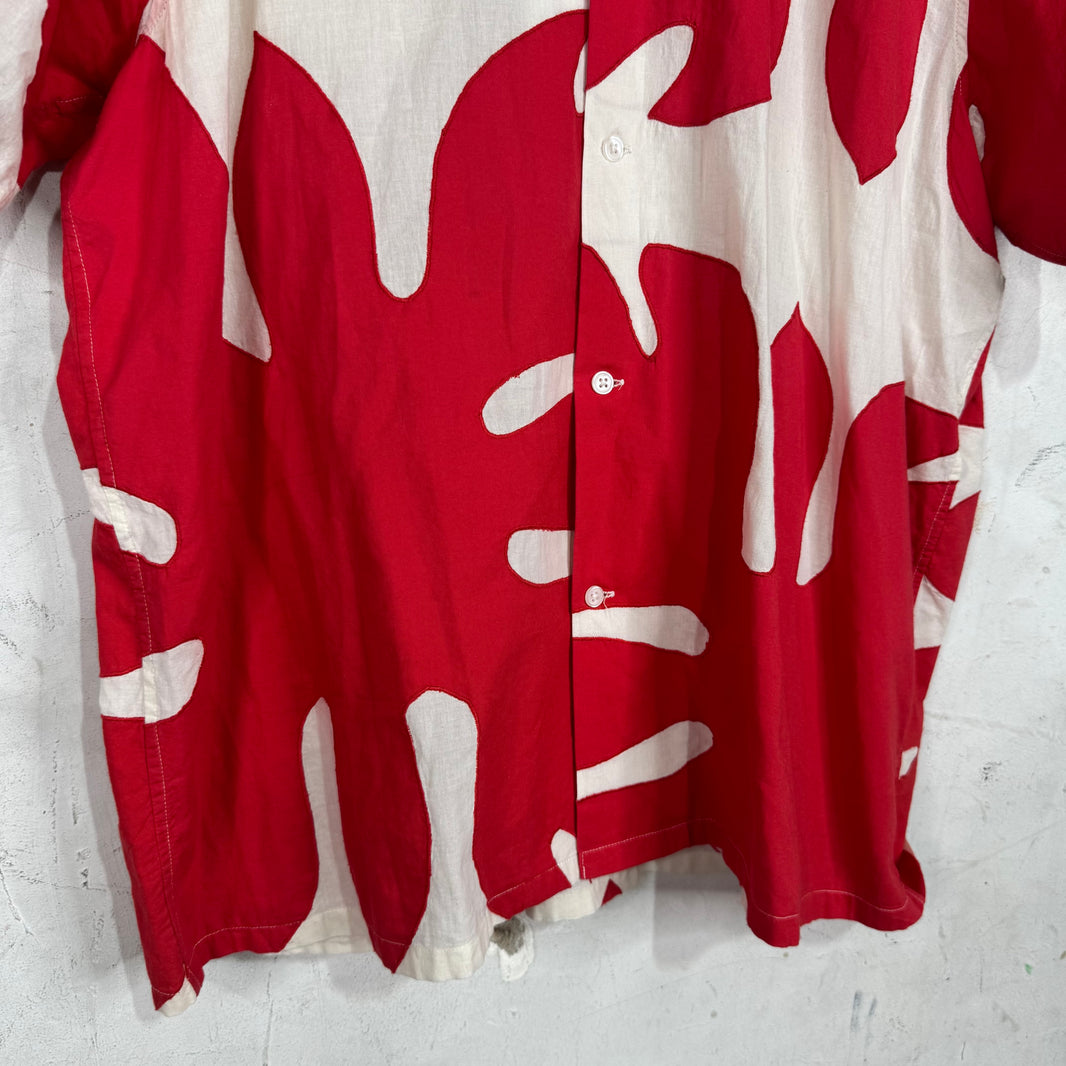 Bode Red Patterned Floral Shirt