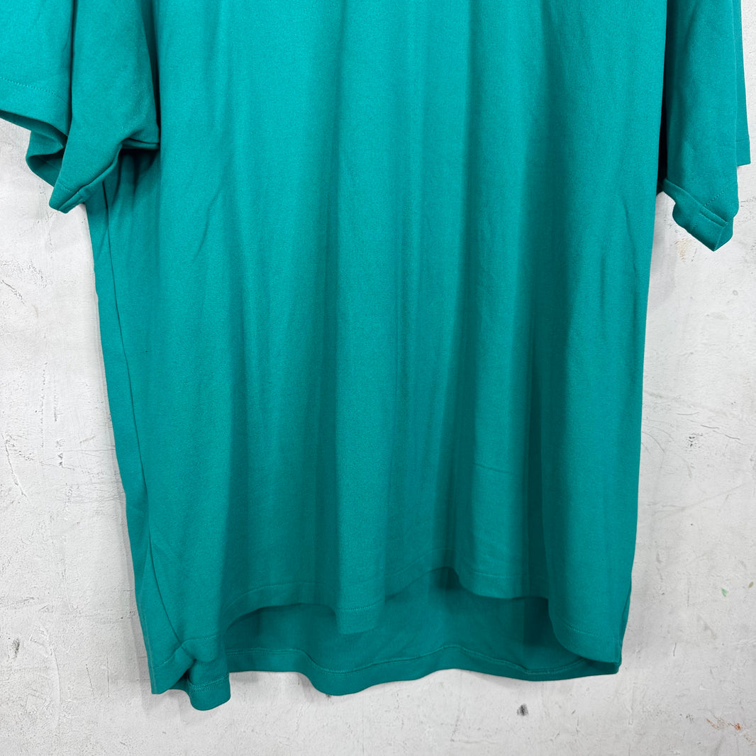 Acne Studios Teal Neck Logo T-Shirt