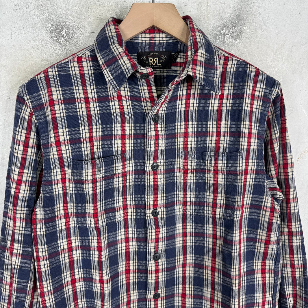 RRL Navy/Red Plaid Flannel