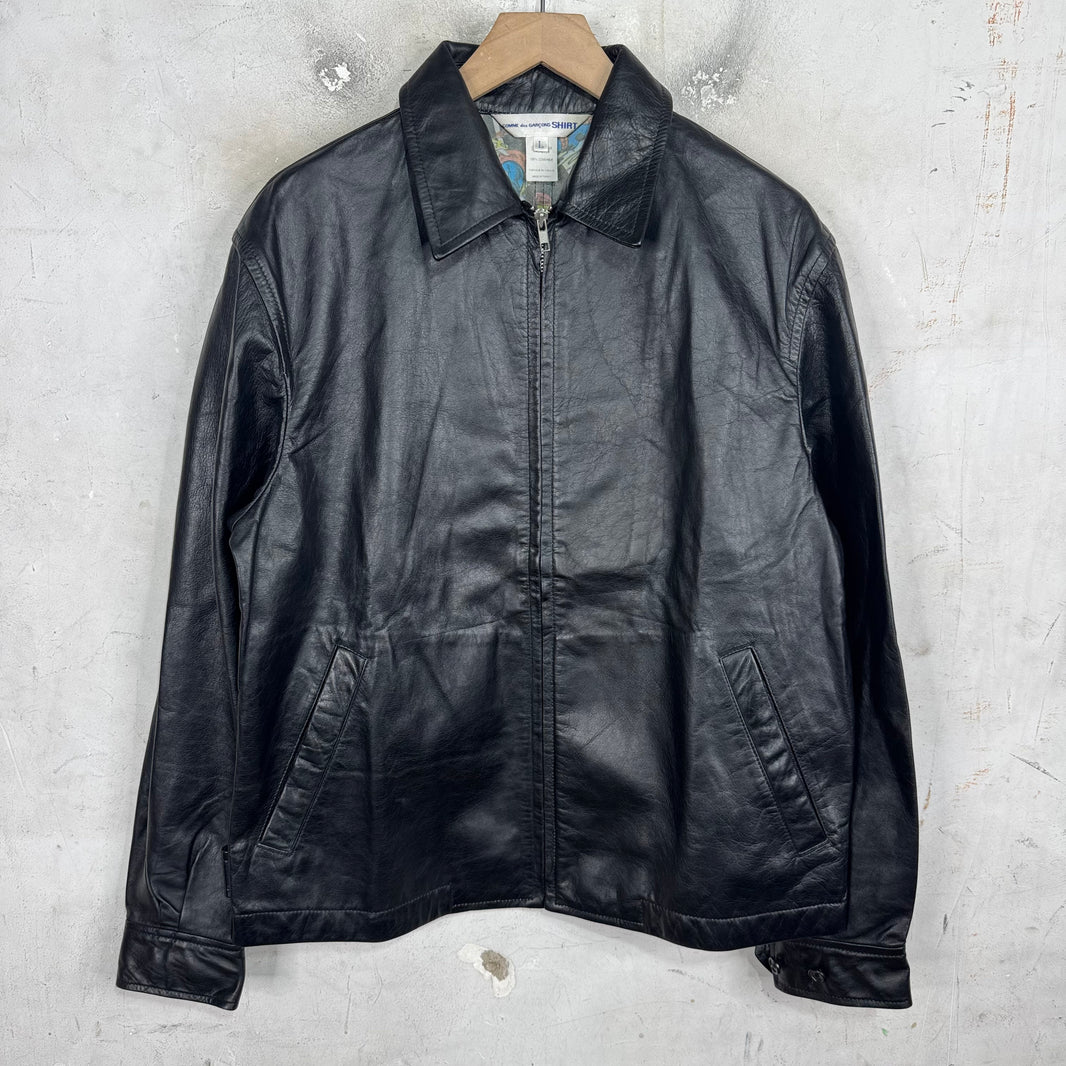 CDG Shirt x Marvel Leather Work Jacket