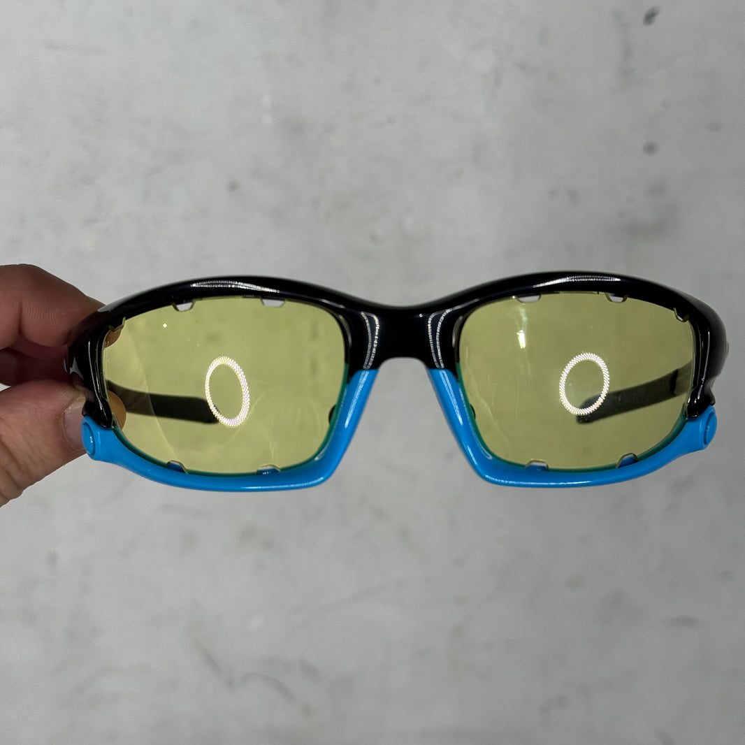 Oakley Black/Blue Split Jacket Sunglasses