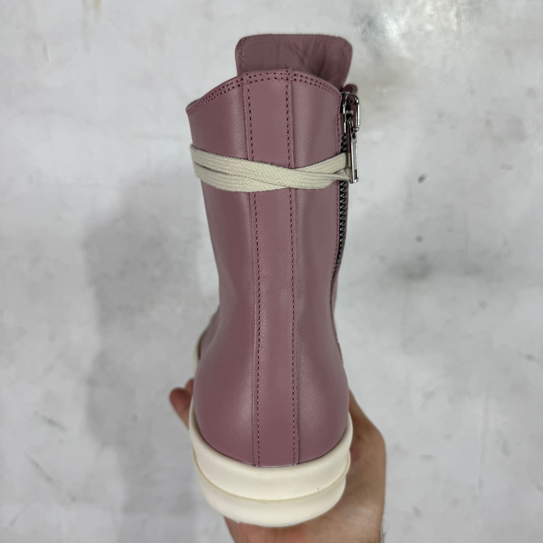 Rick Owens Pink Leather Ramone Highs