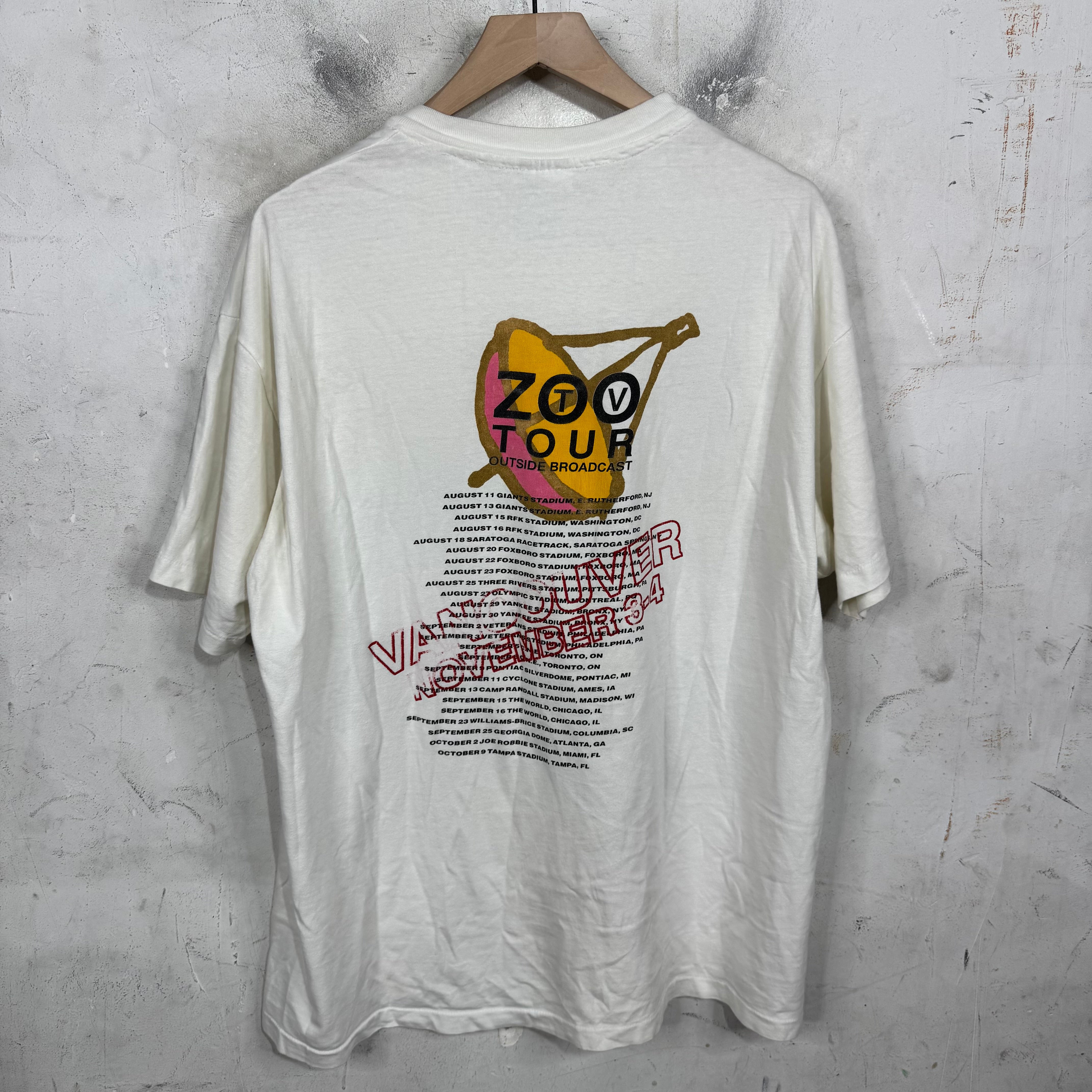 U2 ZOOTOUR Tシャツ Lサイズ Vintage U2 Zoo TV Broadcast Tour T-Shirt – www.Lukes.store