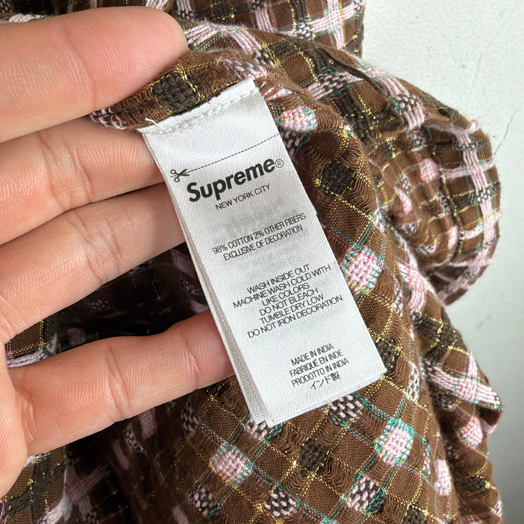 Supreme Brown/Pink Tweed Zip Jacket