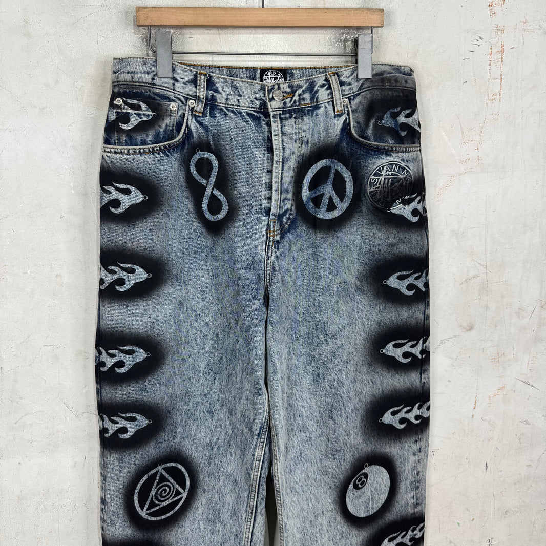 Stussy x Dries Van Noten Stencil Jeans