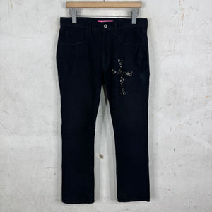 Junya Watanabe 2003 Velvet Cross Studded Pants