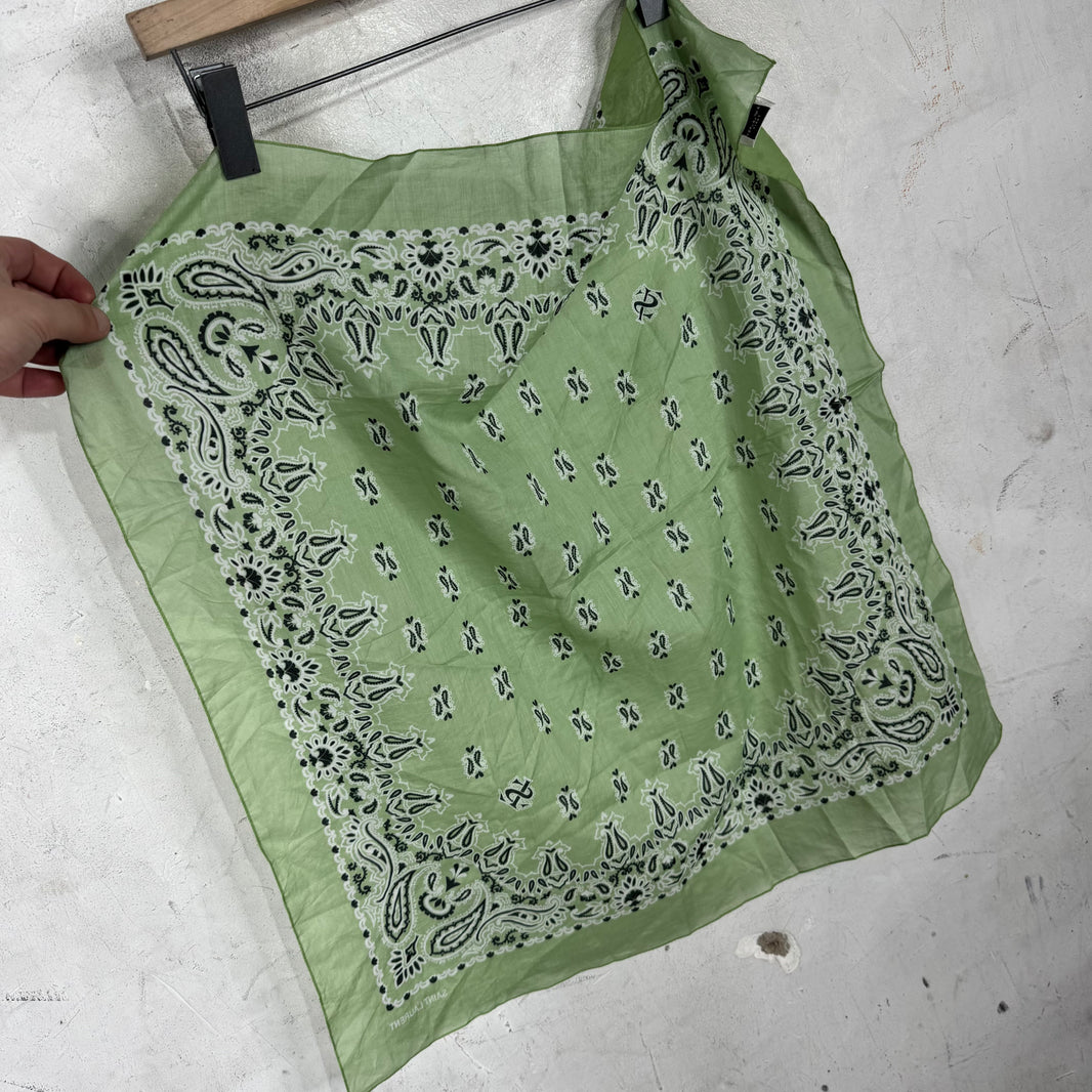 Saint Laurent Green Paisley Scarf