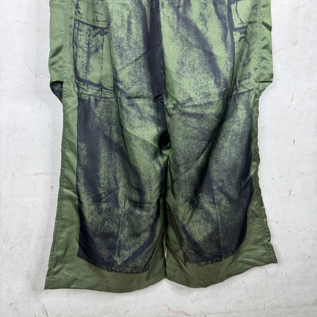 Jean Paul Gaultier Trompe-l'œil Green Nylon Cargo Pants