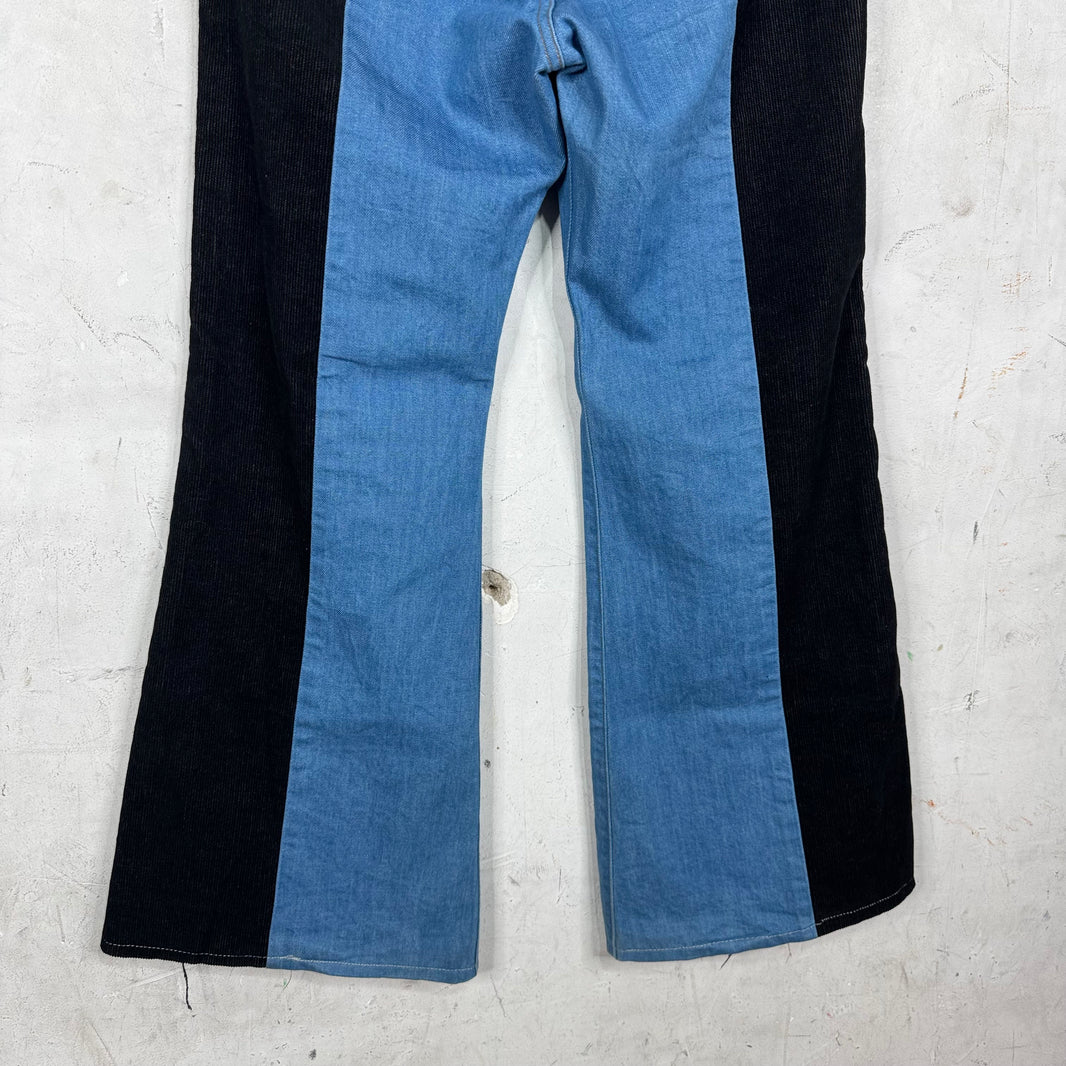 Kapital Cord/Denim 2 Tone Gypsy Flare