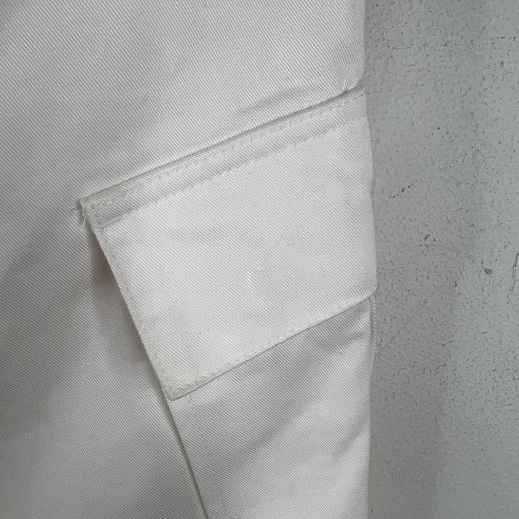 Balenciaga White Kick Knee Cargo Trousers