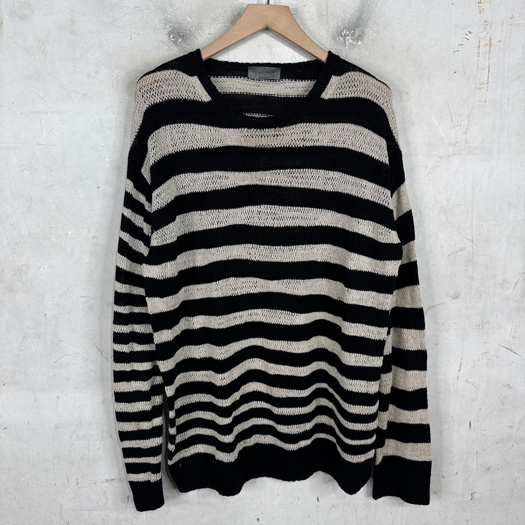 Yohji Yamamoto Pour Homme Striped Linen Knit