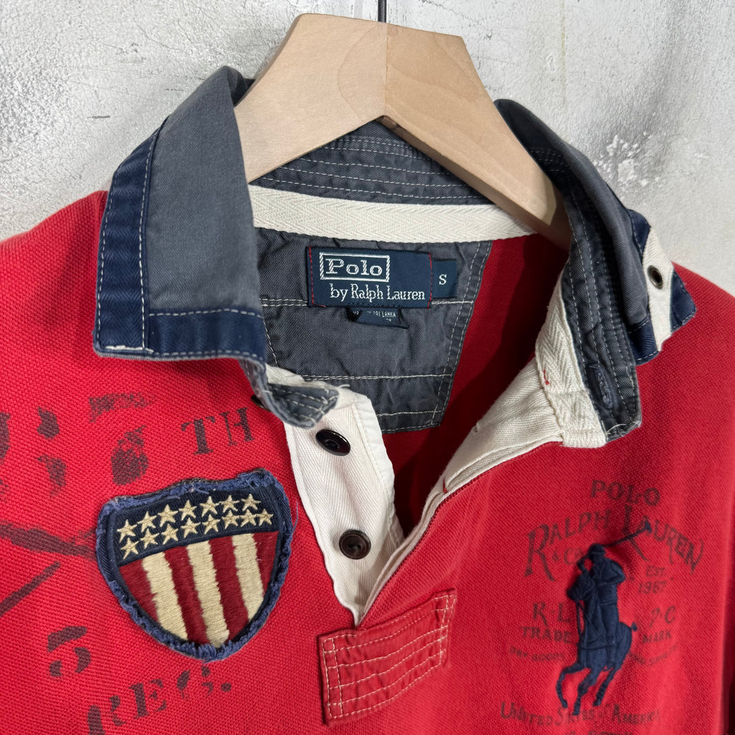 Ralph Lauren Red Sketched Crest Big Pony Polo