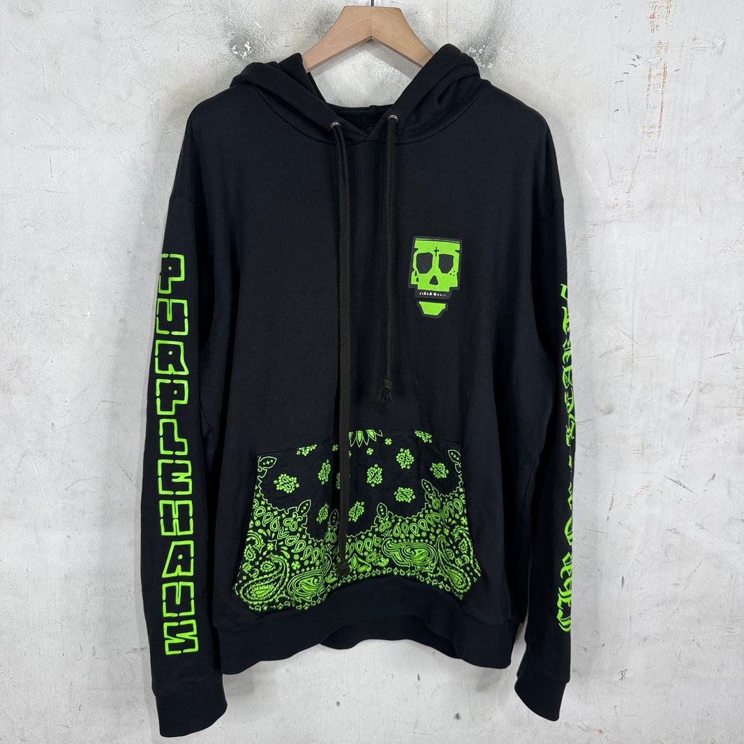 Chrome Hearts PurpleHausMafia Paisley Skull Hoodie