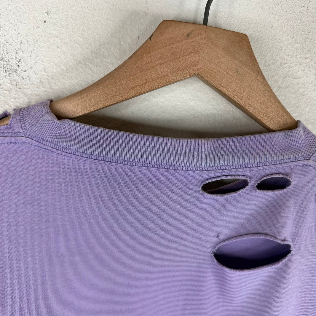 Balenciaga Purple Distressed T-Shirt