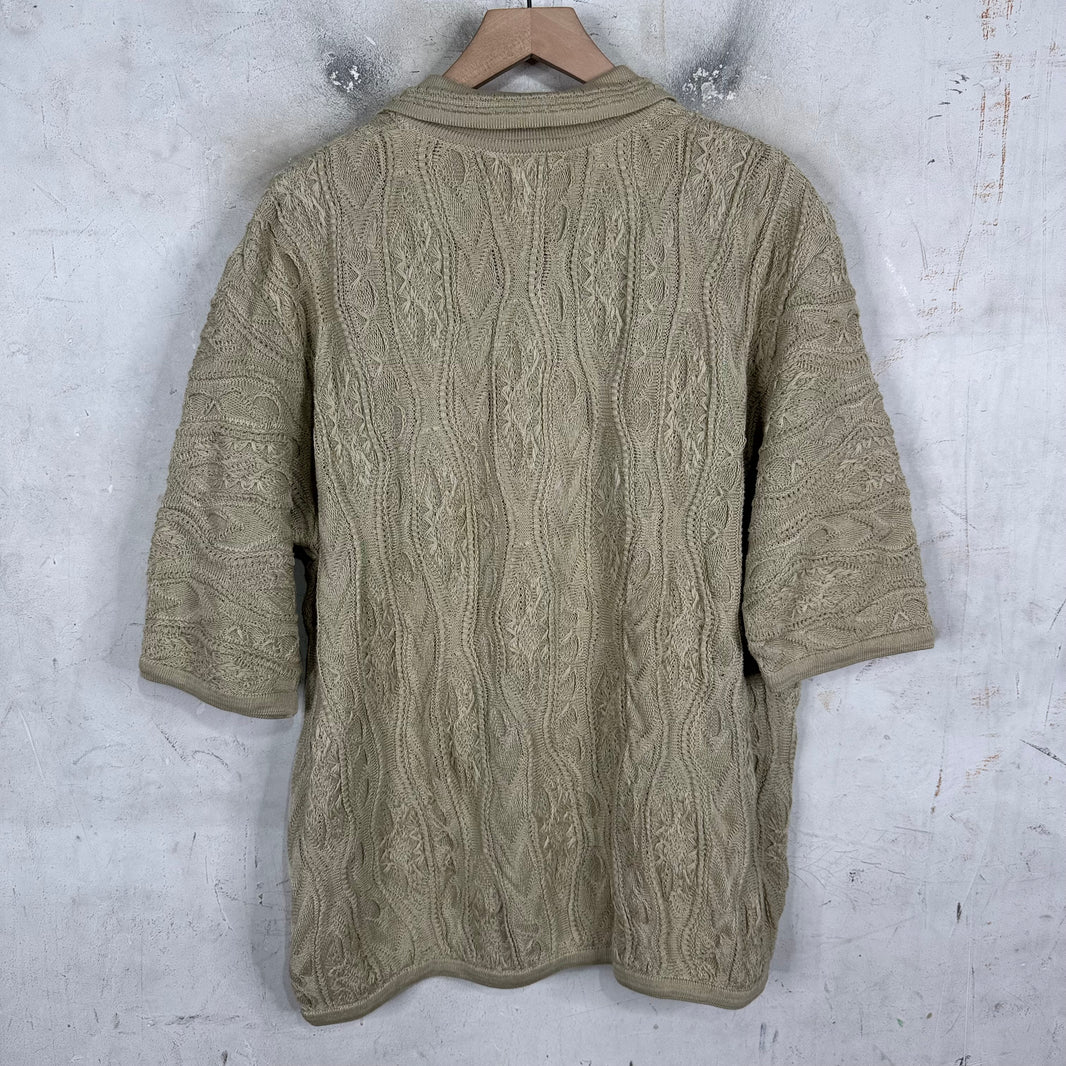 Vintage Coogie Beige Knitted Polo