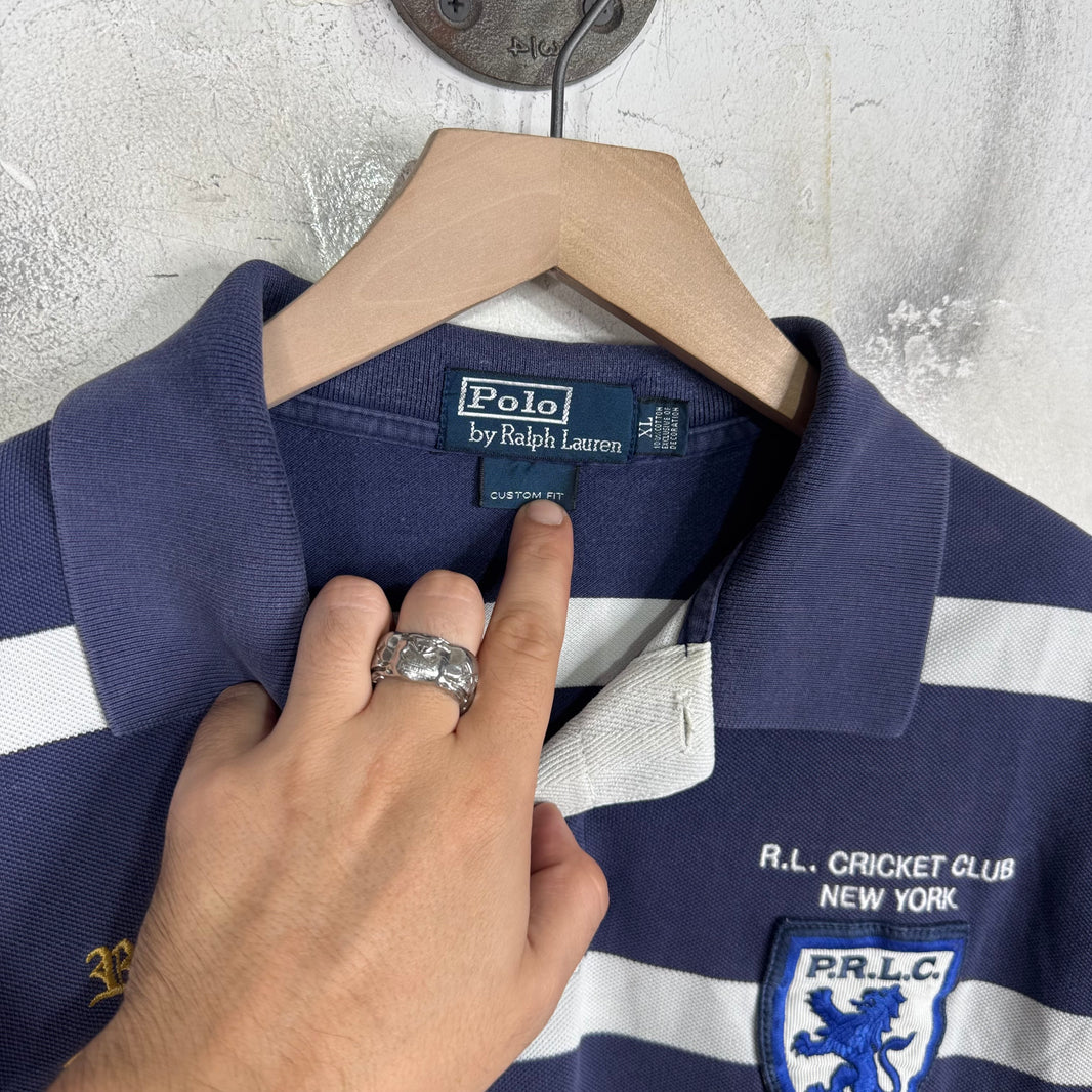 Ralph Lauren Striped Cricket Club Crest Polo